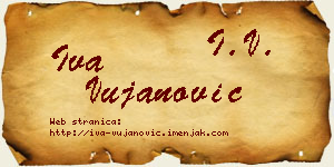 Iva Vujanović vizit kartica